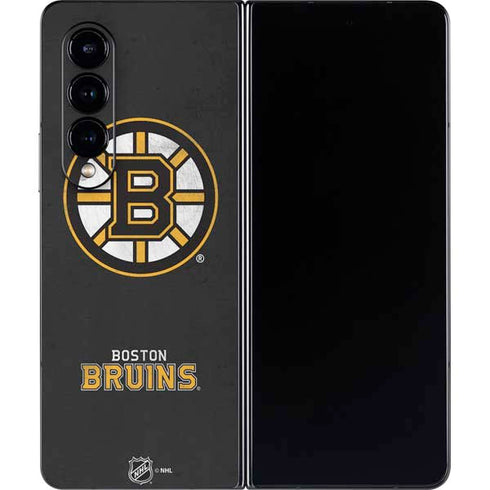 NHL Boston Bruins Distressed Galaxy Z Fold4 5G Skin